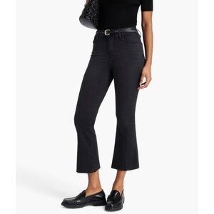 Frame Jeans Le Crop Mini Boot Raw Hem Washed Black Size 27